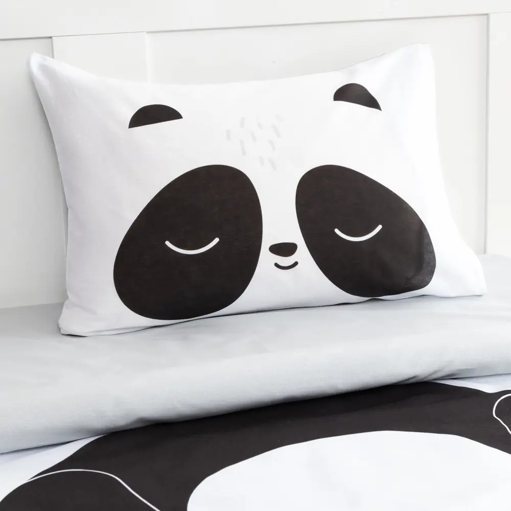 Фото 2 Комплект постельного белья Этель полутораспальный бязь Панда белый