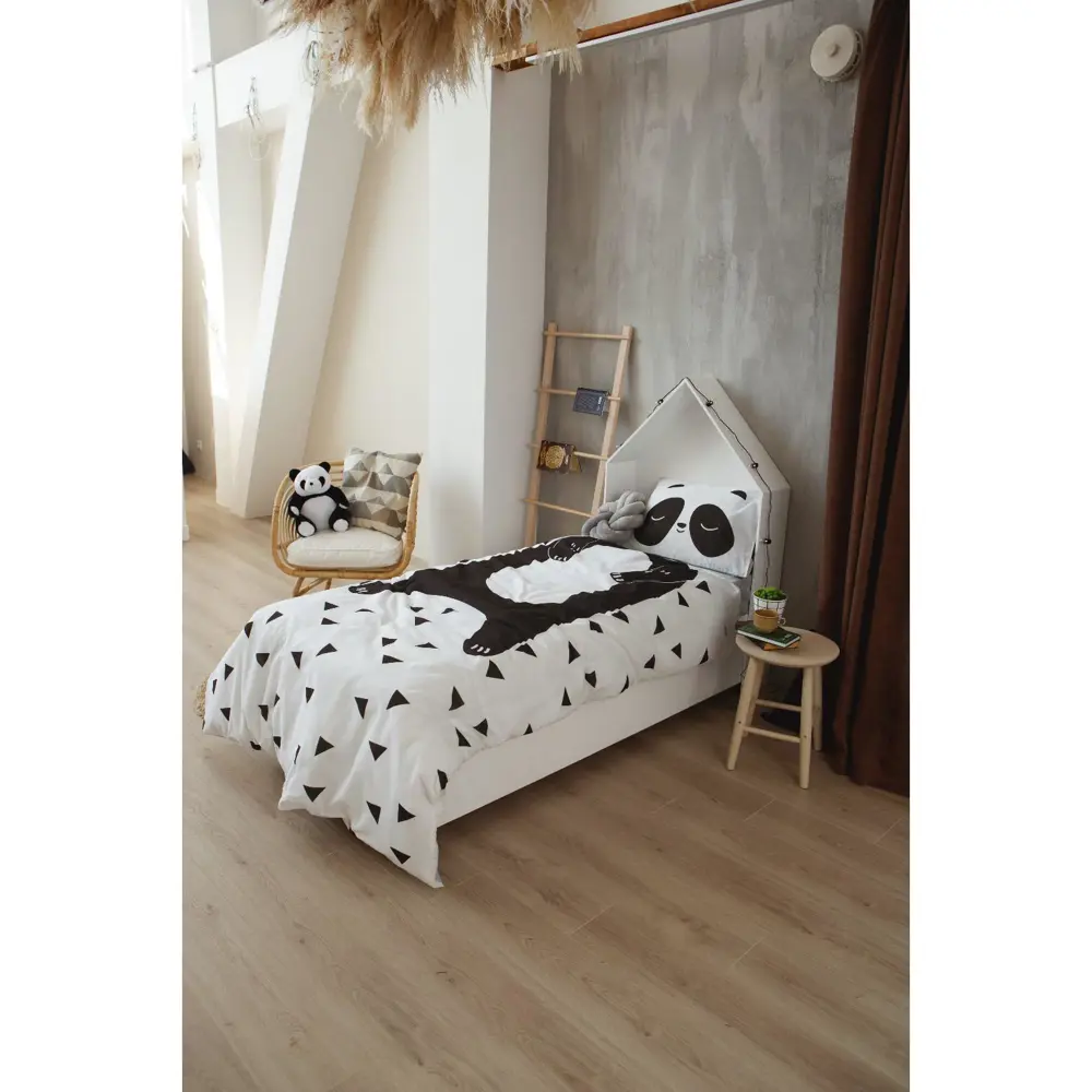 Фото 9 Комплект постельного белья Этель полутораспальный бязь Панда белый