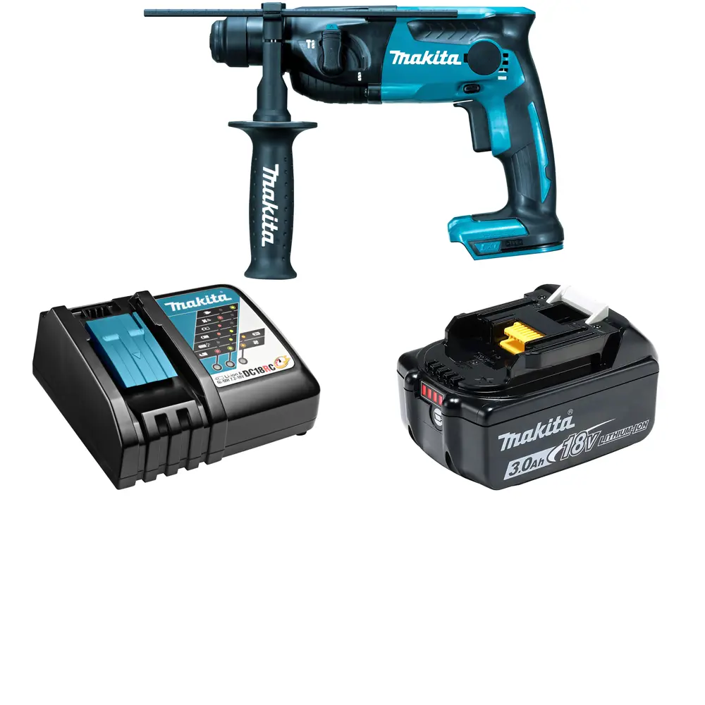 Фото Перфоратор аккумуляторный Makita DHR165RF SDS+ 13Дж 18В Li-Ion 1x3Ач Фото Перфоратор аккумуляторный Makita DHR165RF SDS+ 13Дж 18В Li-Ion 1x3Ач