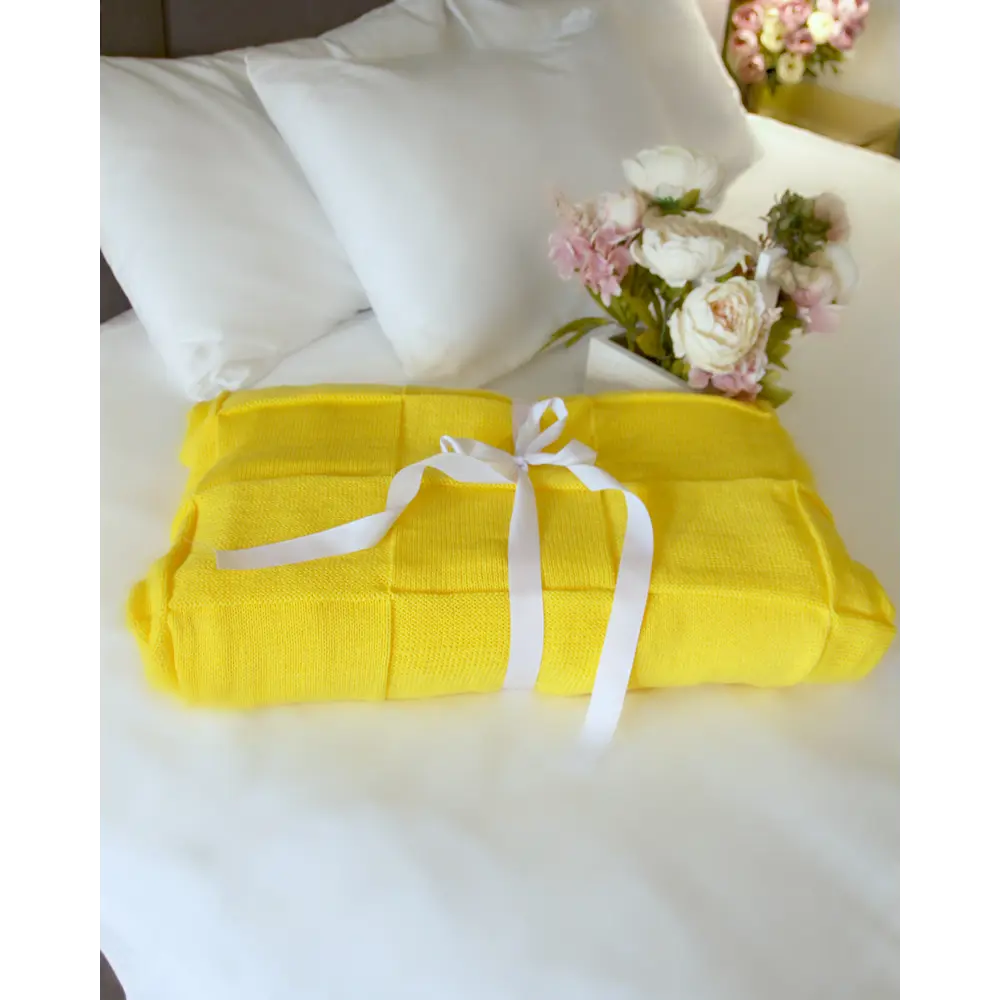 Фото 3 Плед-покрывало вязаный Almaforhome GreatRoyalDream GRD/желтый, 200x220 см, трикотаж, цвет желтый Фото 3 Плед-покрывало вязаный Almaforhome GreatRoyalDream GRD/желтый, 200x220 см, трикотаж, цвет желтый