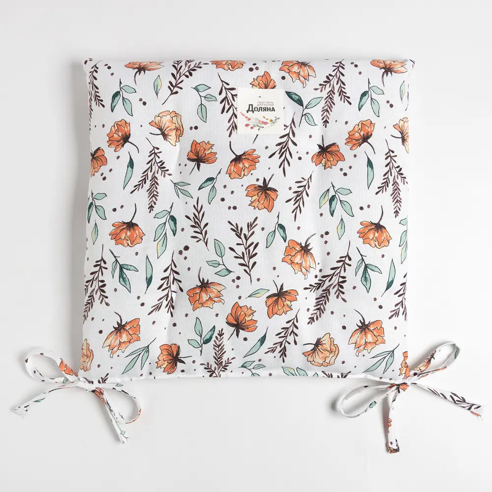 Фото 4 Подушка для стула Доляна 9215891, 42x42 см, цвет белый