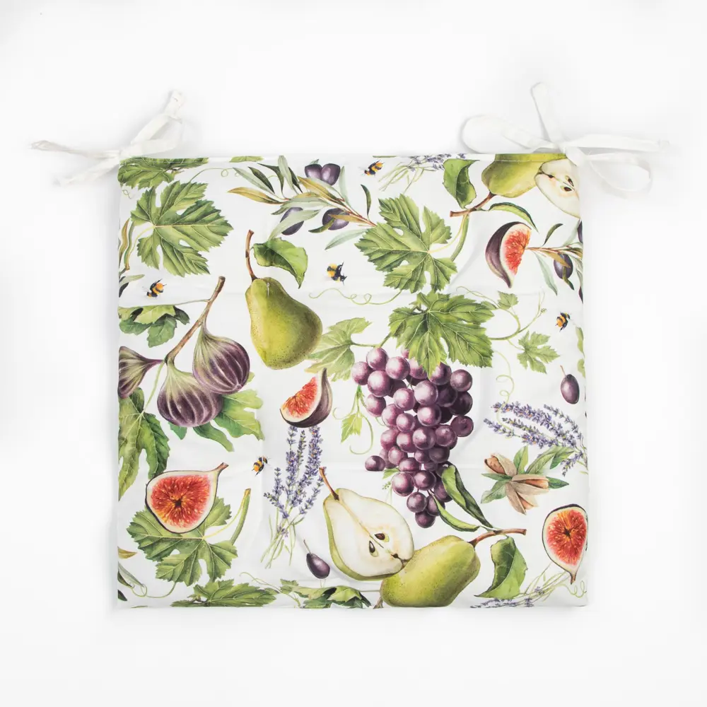 Фото 3 Подушка для стула Этель 5376614, 42x42 см, цвет белый