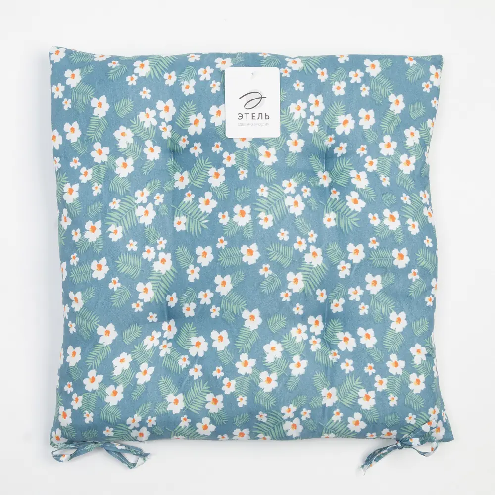 Фото 5 Подушка для стула Этель 7810967, 40x40 см, цвет синий