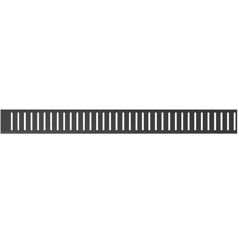 Фото Решетка для водоотводящего желоба Alcaplast Pure-1150BLACK цвет черный матовый Фото Решетка для водоотводящего желоба Alcaplast Pure-1150BLACK цвет черный матовый