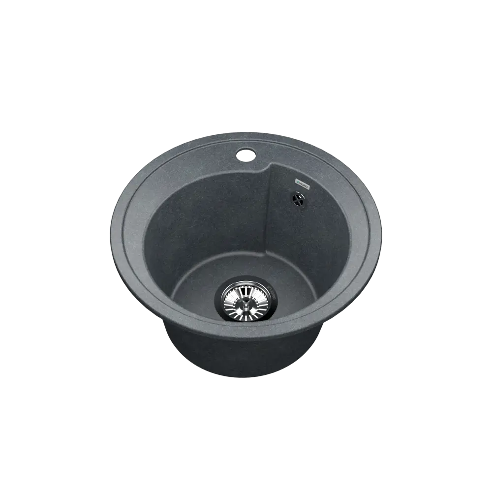 Фото 2 Мойка врезная круглая 43.7x20.5x43.7 см VIGRO VG101 грей искусственный камень цвет серый антрацит Фото 2 Мойка врезная круглая 43.7x20.5x43.7 см VIGRO VG101 грей искусственный камень цвет серый антрацит