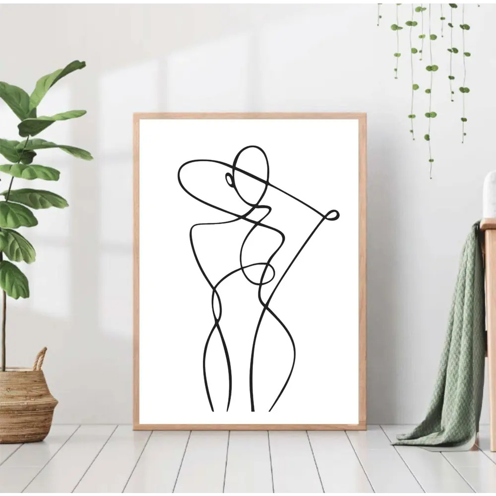 Фото Постер 28 картин Женщина рисунок линиями 70x50 см без рамы Фото Постер 28 картин Женщина рисунок линиями 70x50 см без рамы
