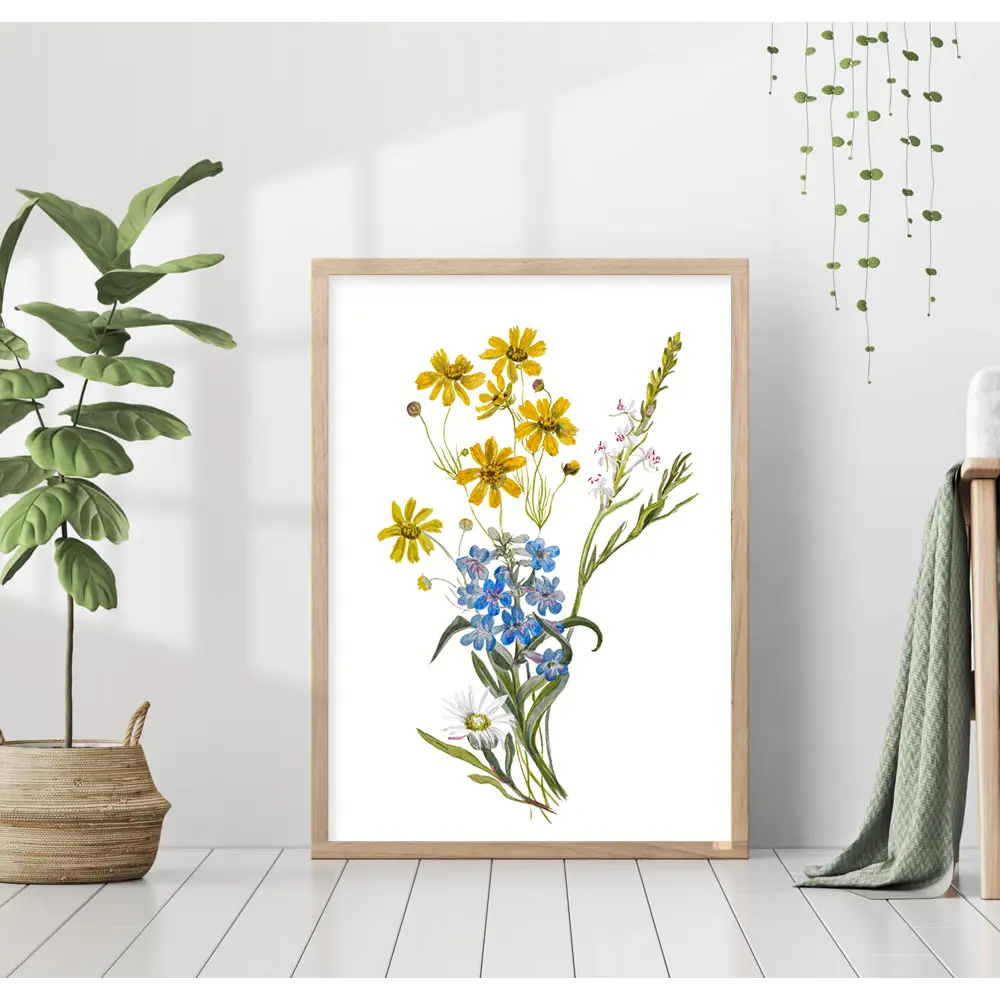 Фото Постер 28 картин "Букет полевых цветов" 70x50 см без рамы Фото Постер 28 картин "Букет полевых цветов" 70x50 см без рамы