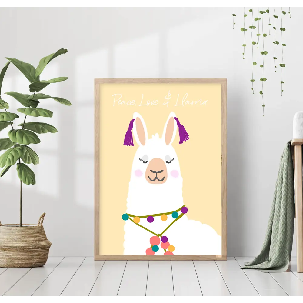 Фото Постер 28 картин "Белая лама на желтом фоне" 50x40 см без рамы Фото Постер 28 картин "Белая лама на желтом фоне" 50x40 см без рамы