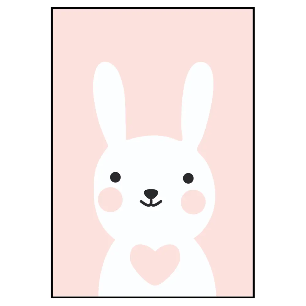 Фото 2 Постер 28 картин "Зайчик с сердечком розовый" 50x40 см без рамы Фото 2 Постер 28 картин "Зайчик с сердечком розовый" 50x40 см без рамы
