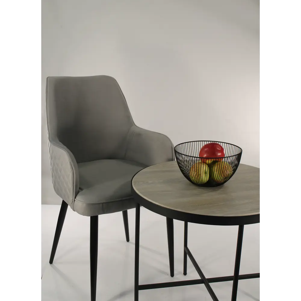 Фото Стул Callisto mobili Премьер 92x52x52 см велюр цвет серый Фото Стул Callisto mobili Премьер 92x52x52 см велюр цвет серый