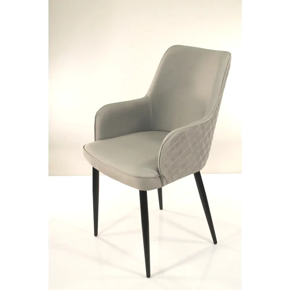 Фото 2 Стул Callisto mobili Премьер 92x52x52 см велюр цвет серый Фото 2 Стул Callisto mobili Премьер 92x52x52 см велюр цвет серый