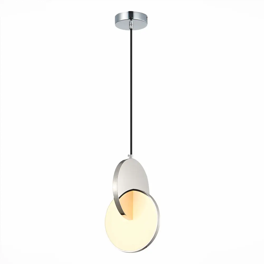 Фото 3 Люстра подвесная светодиодная ST LUCE SL6107.113.01 Eclisse 4 м² теплый белый свет цвет хром Фото 3 Люстра подвесная светодиодная ST LUCE SL6107.113.01 Eclisse 4 м² теплый белый свет цвет хром