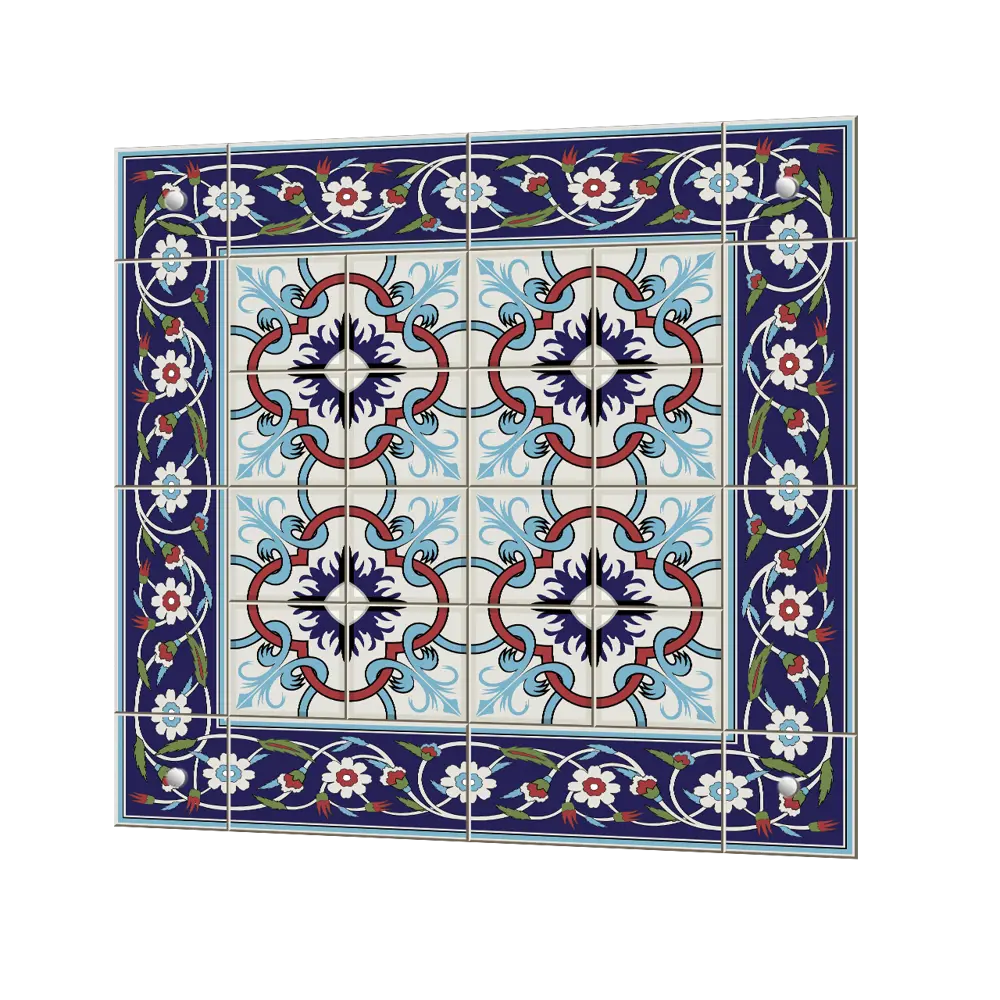 Фото Защитный экран Borntoprint Португальская плитка 60x60x0.4 см закаленное стекло цвет прозрачный Фото Защитный экран Borntoprint Португальская плитка 60x60x0.4 см закаленное стекло цвет прозрачный