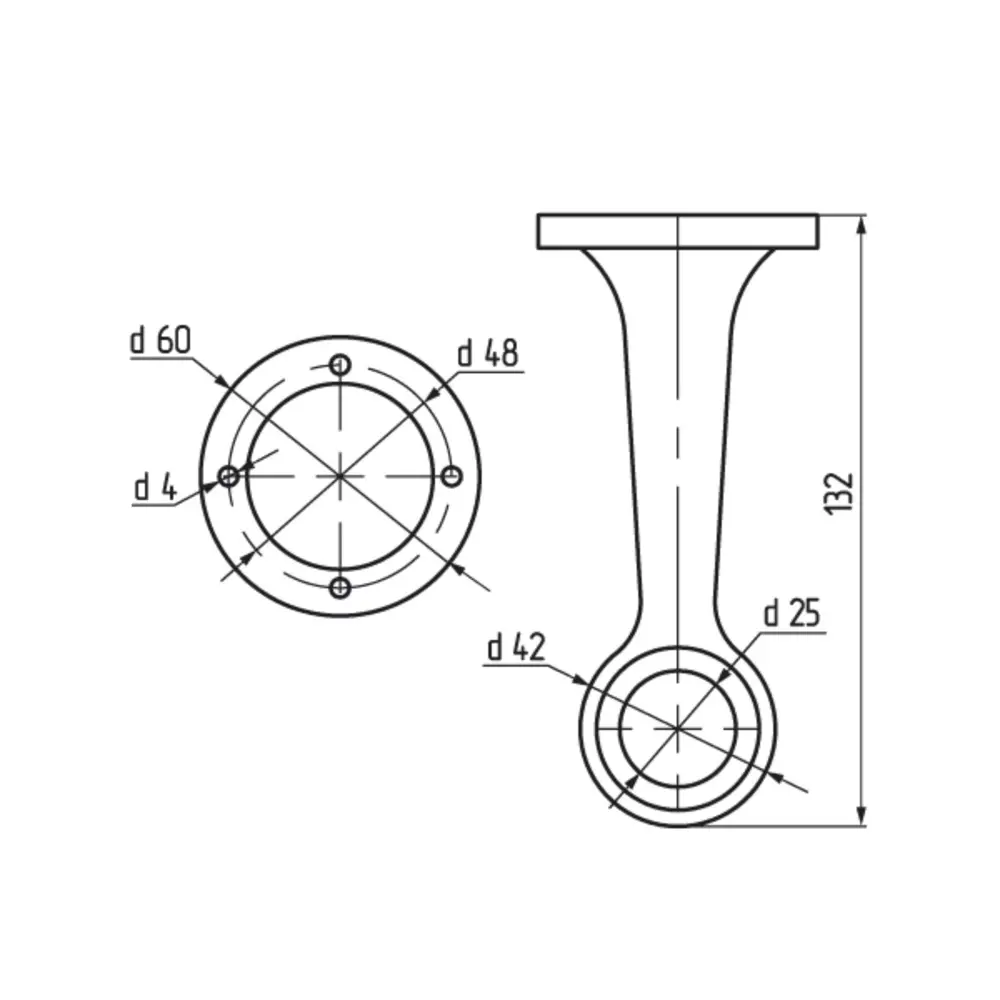 Фото 2 Штанга для гардероба и крепления в комплекте Сима Ленд 60 см d6 см металл цвет хром Фото 2 Штанга для гардероба и крепления в комплекте Сима Ленд 60 см d6 см металл цвет хром