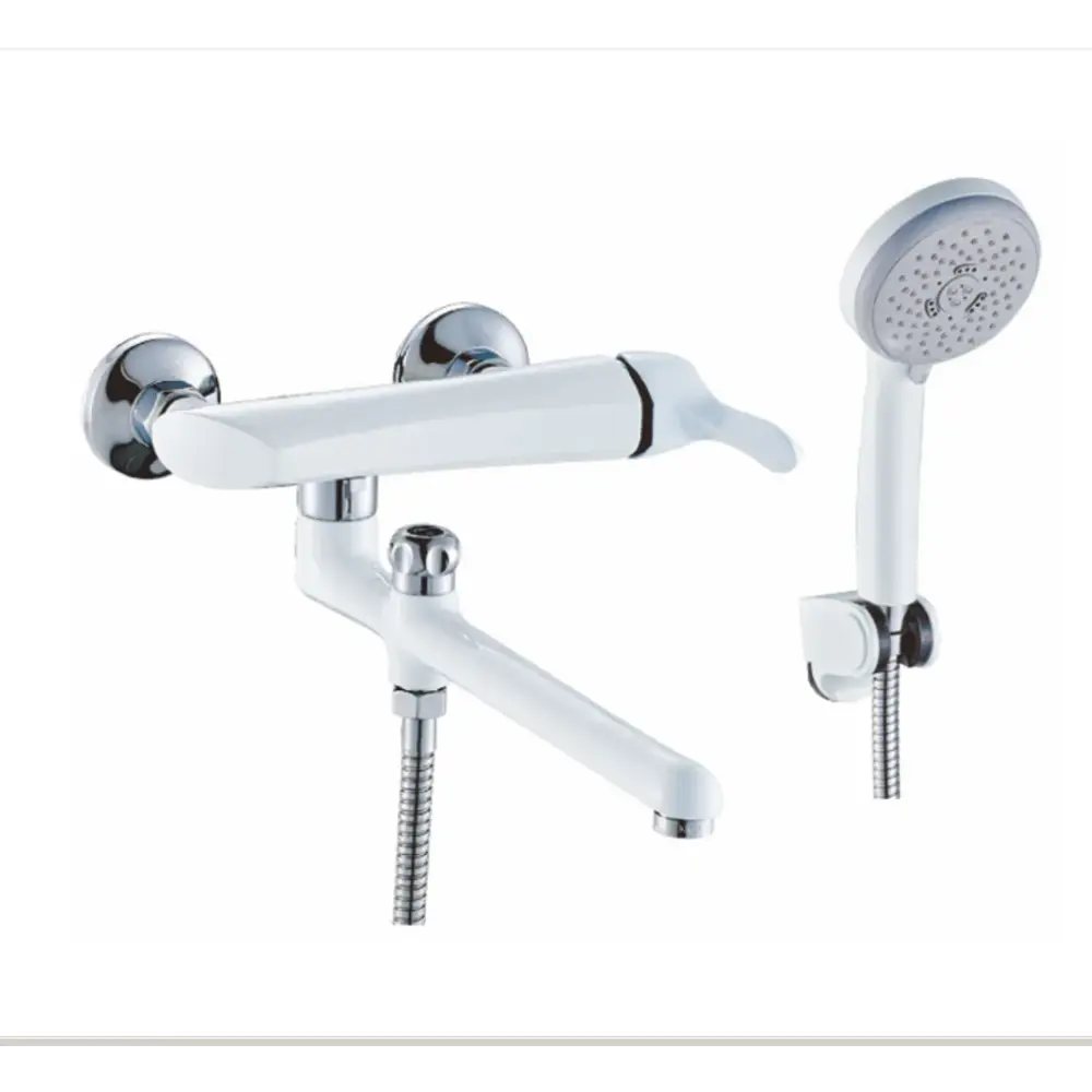 Фото Смеситель для ванны Kolag KLG 3268-K22A однорычажный с душевой лейкой цвет белый Фото Смеситель для ванны Kolag KLG 3268-K22A однорычажный с душевой лейкой цвет белый