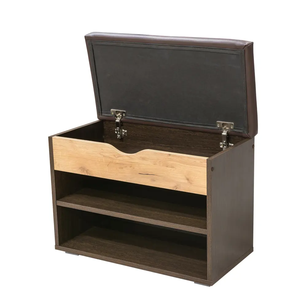 Фото Обувница Моби 32x47x62 см ЛДСП цвет дуб золотой/венге Фото Обувница Моби 32x47x62 см ЛДСП цвет дуб золотой/венге