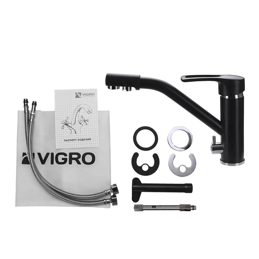 Фото 6 Смеситель для кухни Vigro Vg905 18.5 цвет антрацит Фото 6 Смеситель для кухни Vigro Vg905 18.5 цвет антрацит