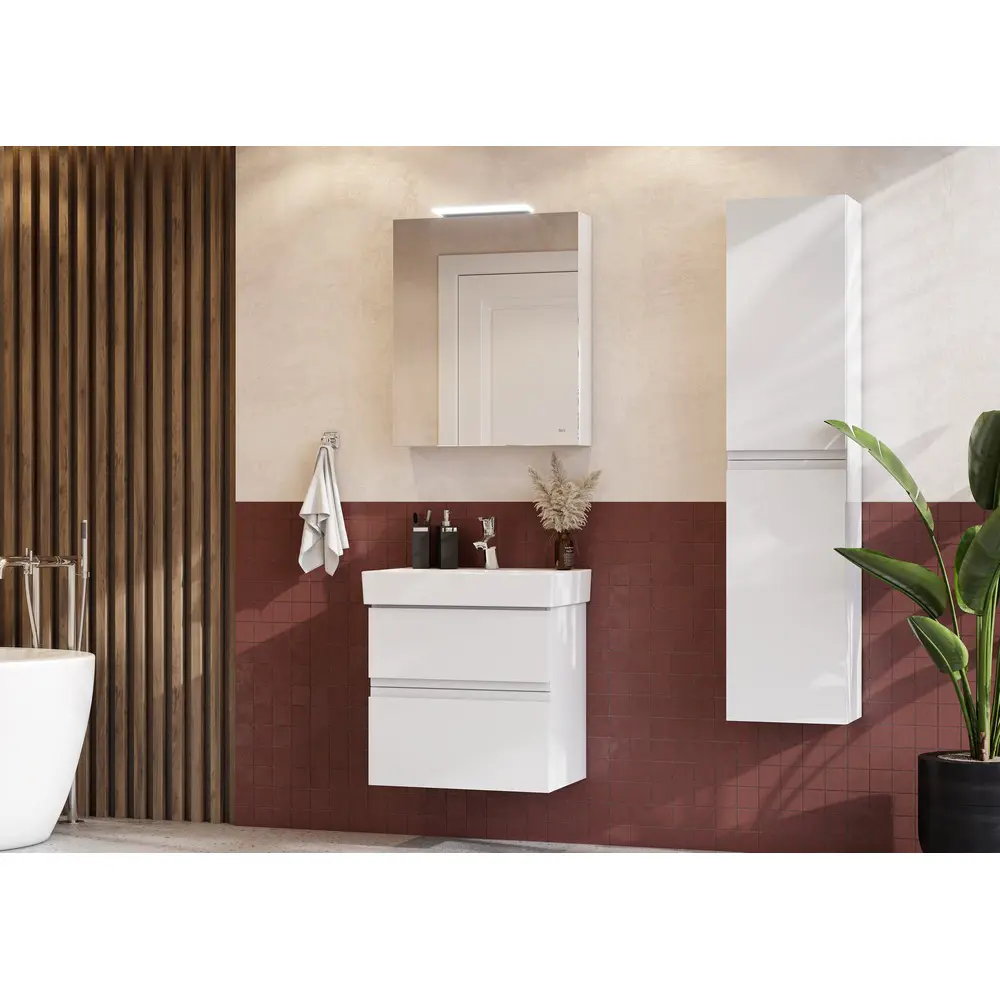 Фото 4 Тумба под раковину подвесная Roca ZRU9307569 56.4см цвет белый, с раковиной Фото 4 Тумба под раковину подвесная Roca ZRU9307569 56.4см цвет белый, с раковиной