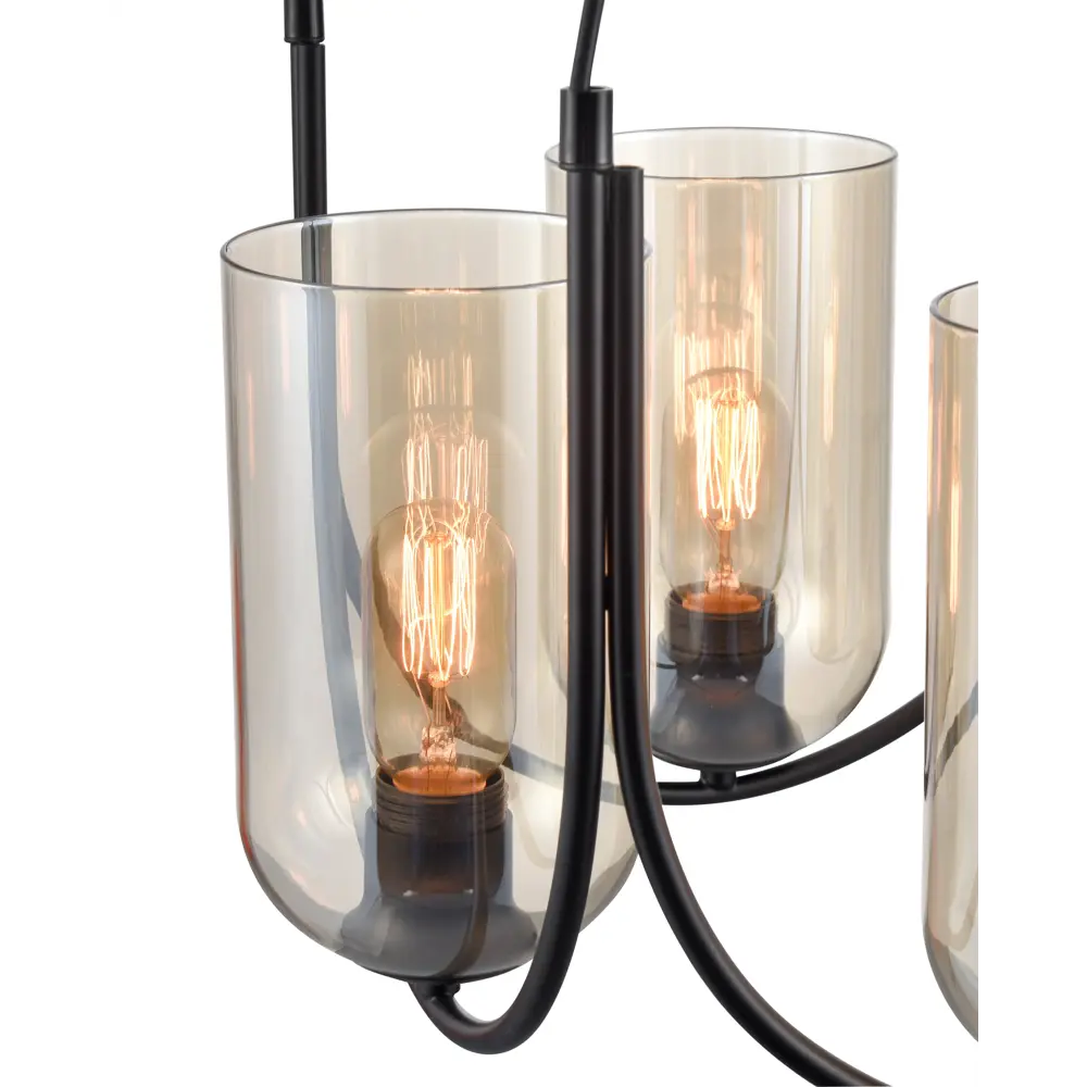 Фото 3 Люстра подвесная VELE LUCE VL5812P04 Fiamma 4 лампы 8 м² цвет черный Фото 3 Люстра подвесная VELE LUCE VL5812P04 Fiamma 4 лампы 8 м² цвет черный
