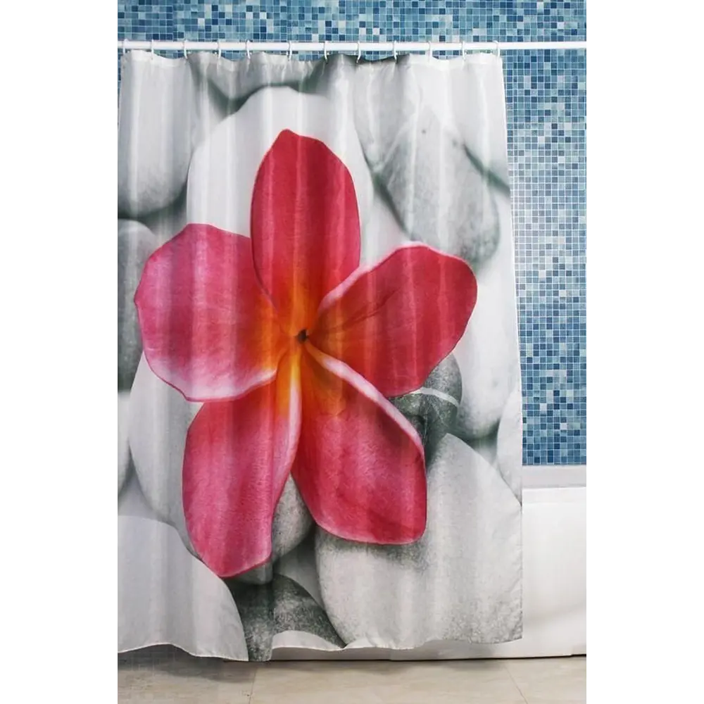 Фото 2 Шторка для ванной комнаты Aquanet 00202336 180х180см цвет красный