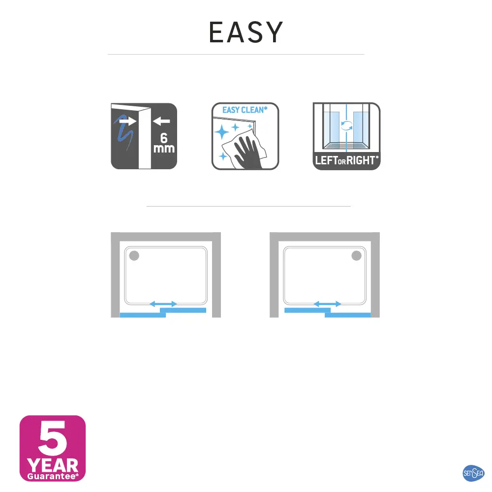 Фото 28 Комплект стекол для раздвижной душевой двери Sensea Easy 110 см прозрачное стекло цвет профиля на выбор Фото 28 Комплект стекол для раздвижной душевой двери Sensea Easy 110 см прозрачное стекло цвет профиля на выбор