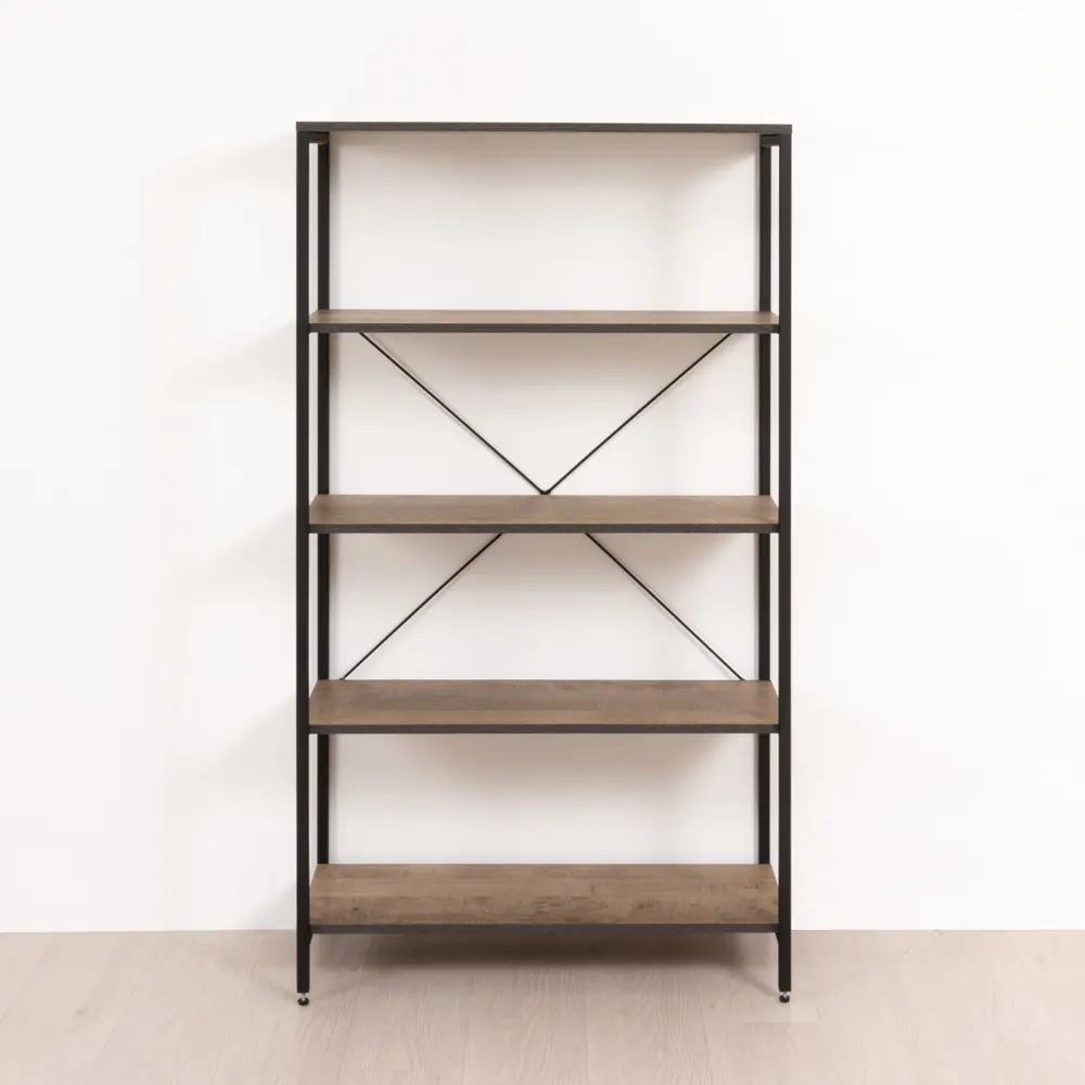 Фото 7 Стеллаж с полками Моби 82.8x146x37 см ЛДСП цвет песочный нагрузка на полку до 5 кг