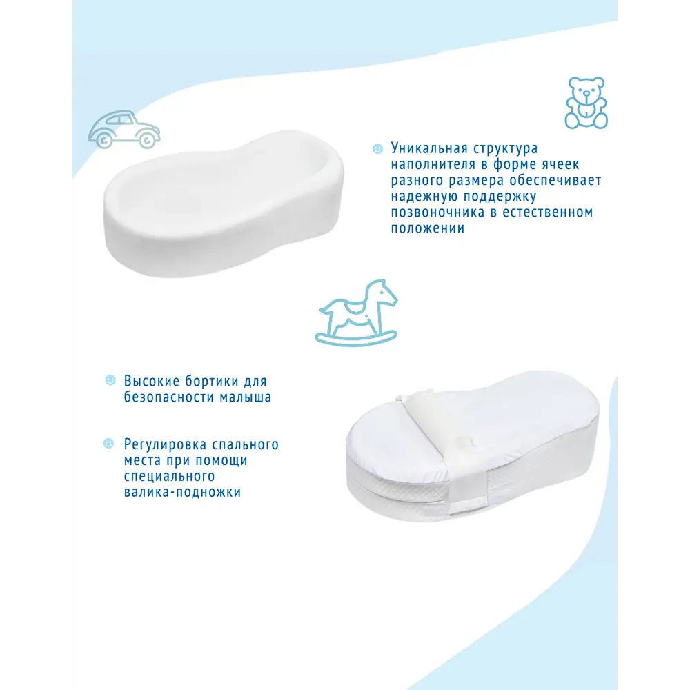 Фото 3 Матрас-кокон для новорожденных Lolidream LPR01, 0-3.5 мес. Фото 3 Матрас-кокон для новорожденных Lolidream LPR01, 0-3.5 мес.