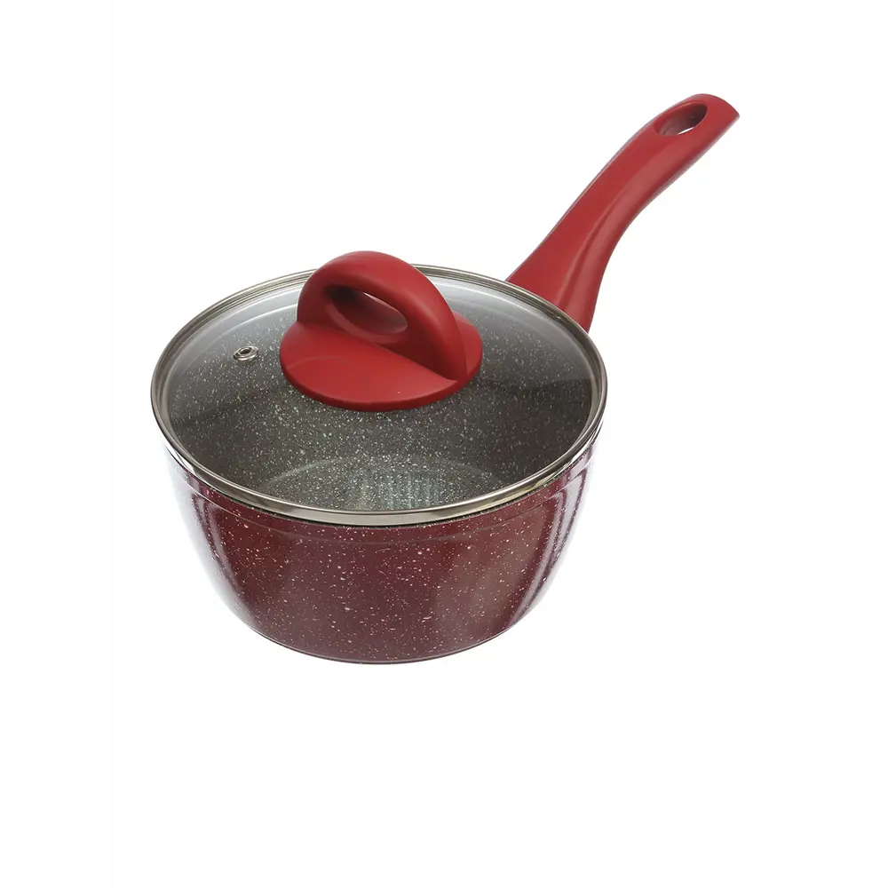 Фото Ковш кухонный 1.2 л Moulinvilla Raspberry с крышкой алюминий цвет бордовый Фото Ковш кухонный 1.2 л Moulinvilla Raspberry с крышкой алюминий цвет бордовый