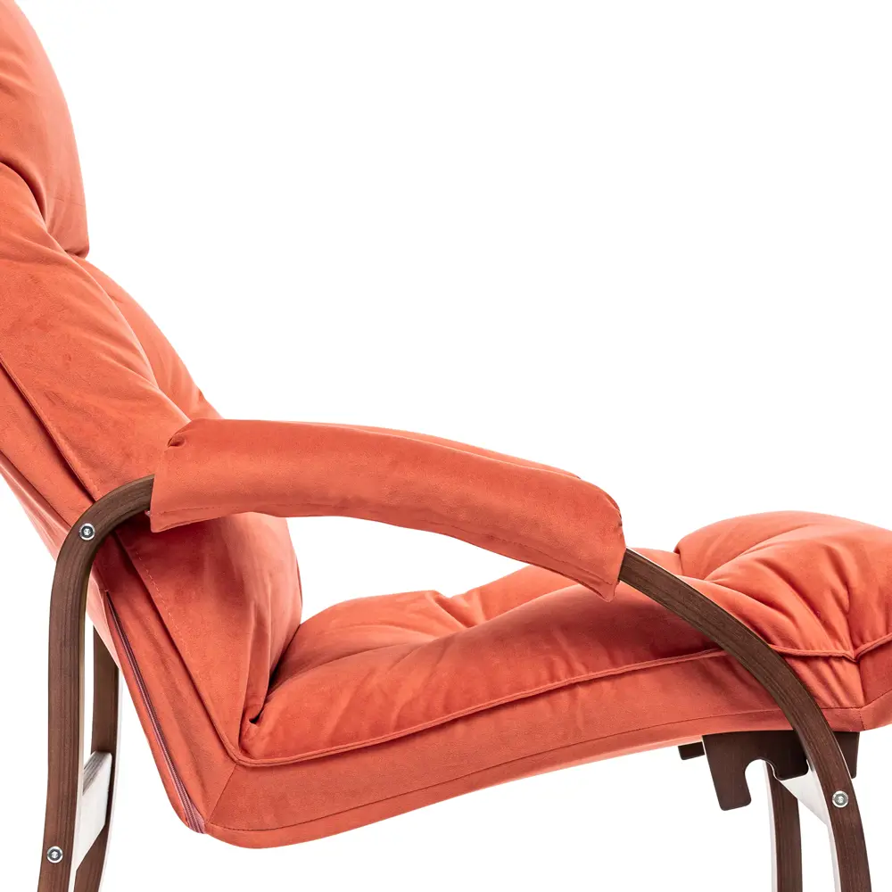 Фото 6 Кресло-качалка Leset Левада 68.5x110x80 см велюр цвет оранжевый Фото 6 Кресло-качалка Leset Левада 68.5x110x80 см велюр цвет оранжевый