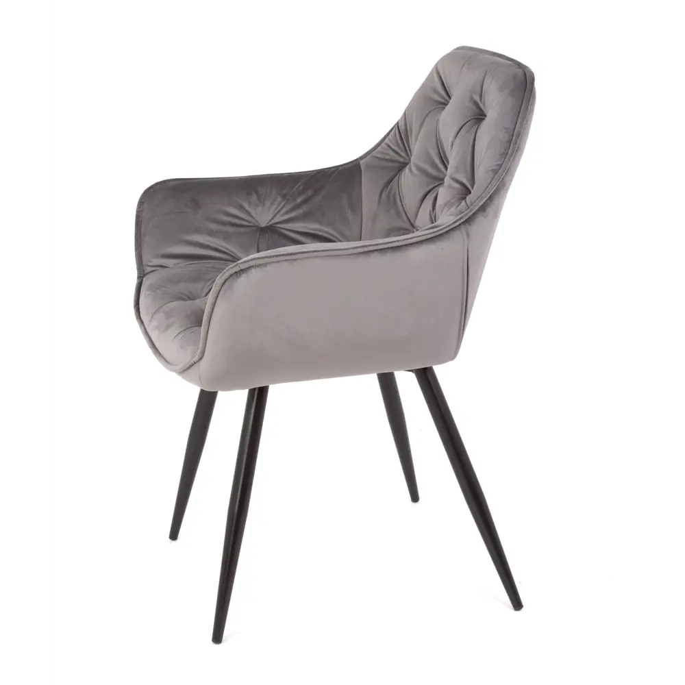 Фото 4 Стул Redblack Grey velvet 86x60x43 см вельвет цвет серый Фото 4 Стул Redblack Grey velvet 86x60x43 см вельвет цвет серый