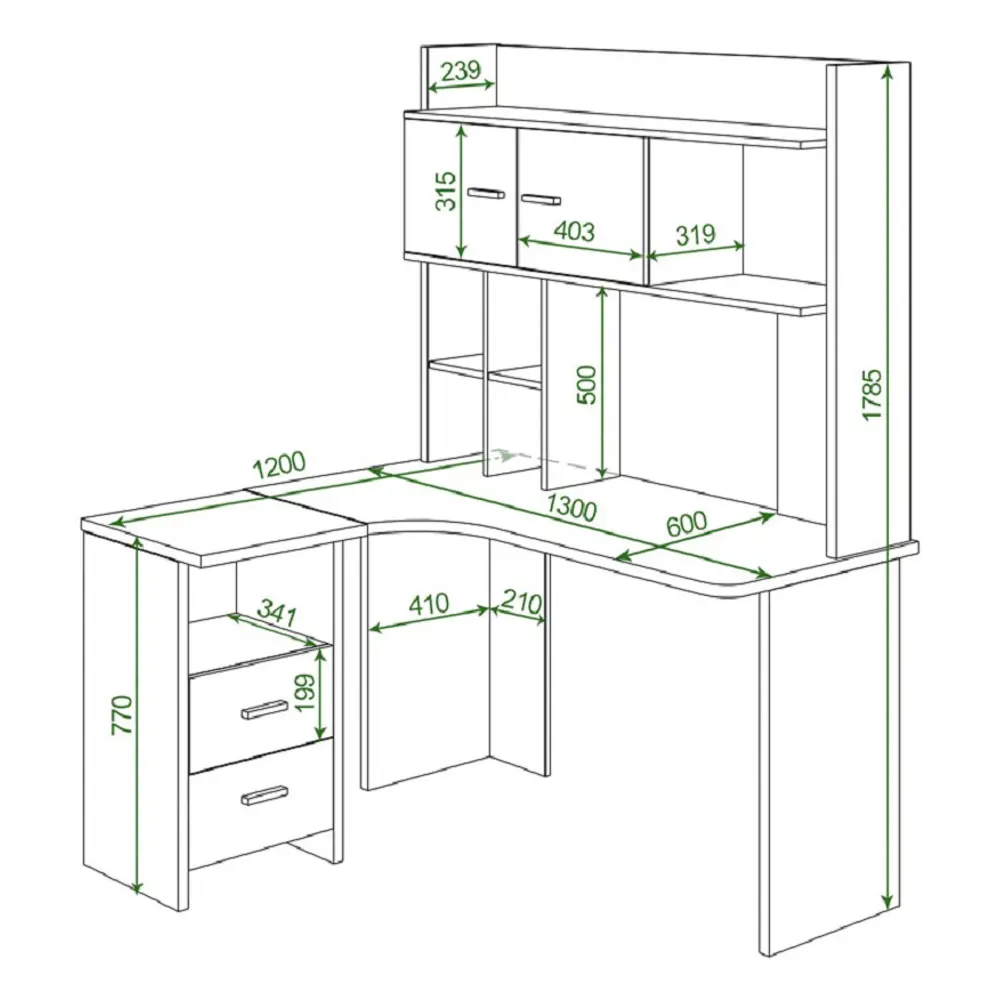 Фото 2 Компьютерный стол Мэрдэс Скл-Угл130+Нклx-130 Кбе Лев 130x179x120 см ЛДСП цвет белый жемчуг/бежево-белый Фото 2 Компьютерный стол Мэрдэс Скл-Угл130+Нклx-130 Кбе Лев 130x179x120 см ЛДСП цвет белый жемчуг/бежево-белый