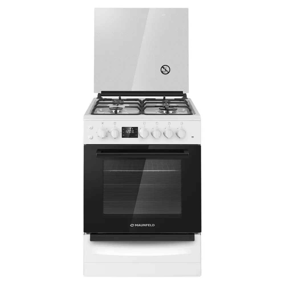 Фото Газовая плита с электрической духовкой Maunfeld MGC60ECW05 60x87.5x64 см белый Фото Газовая плита с электрической духовкой Maunfeld MGC60ECW05 60x87.5x64 см белый