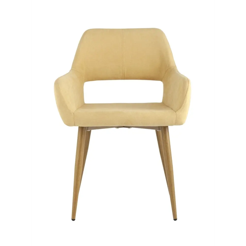 Фото 2 Стул кухонный Стул груп Кромвель 76x54x41.5 см ткань цвет желтый Фото 2 Стул кухонный Стул груп Кромвель 76x54x41.5 см ткань цвет желтый