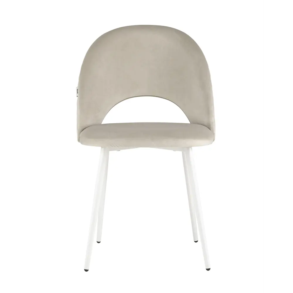 Фото 8 Стул кухонный Стул груп Меган new 82x52x48 см велюр цвет бежевый/белый