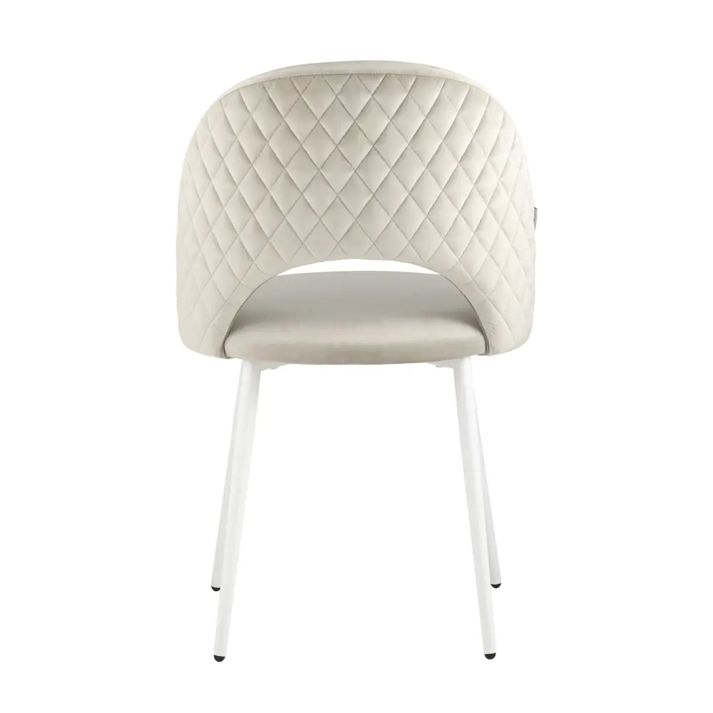 Фото 5 Комплект кухонных стульев 2 шт Стул груп Меган new 82x52x48 см велюр цвет бежевый/белый