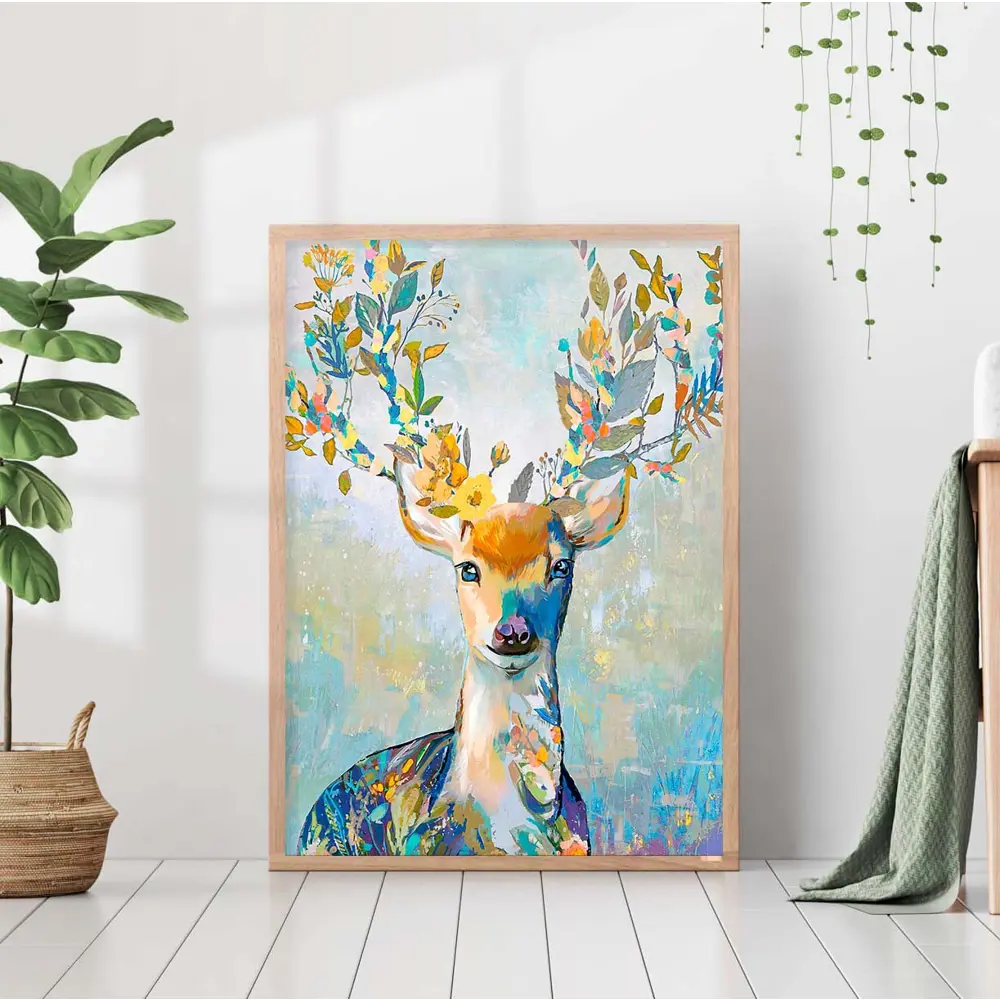 Фото Постер 28 картин "Животные золотой олень рога" 50x70 см, в подарочном тубусе без рамы Фото Постер 28 картин "Животные золотой олень рога" 50x70 см, в подарочном тубусе без рамы