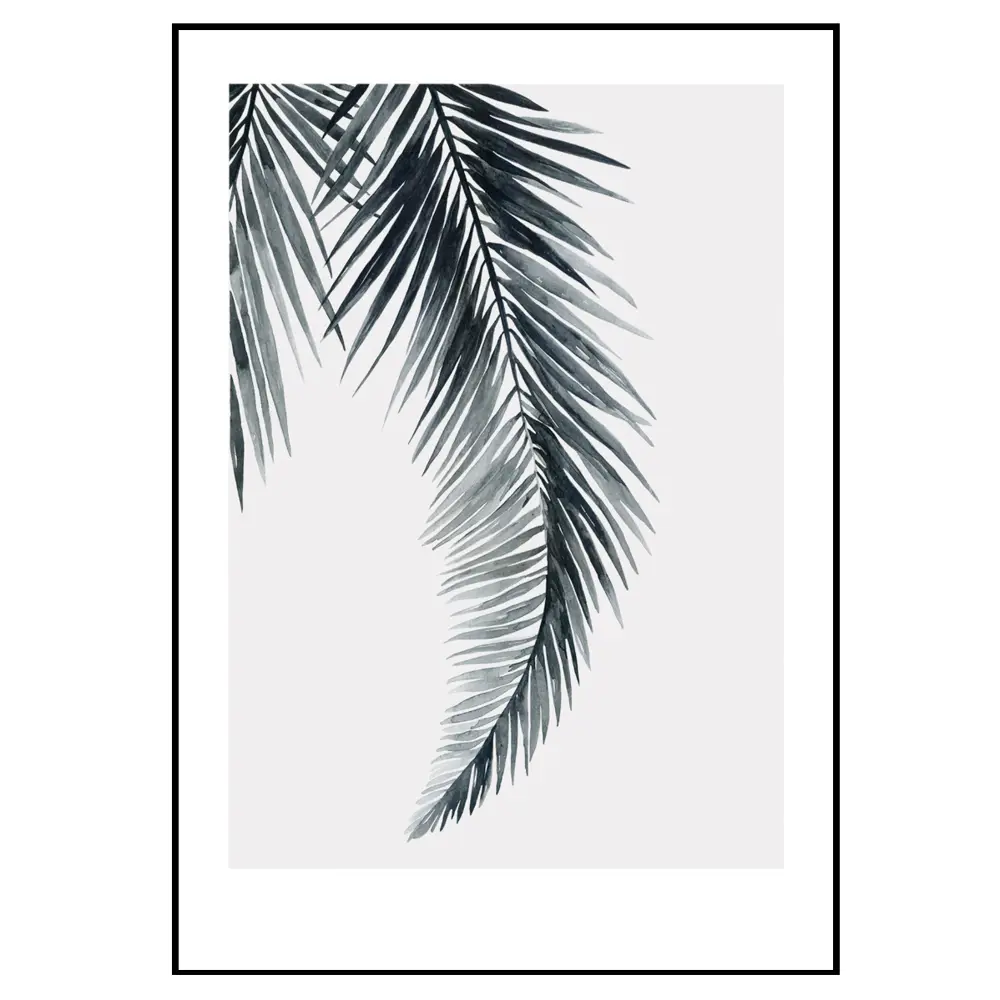 Фото 2 Постер 28 картин "Листья пальмы черно-белые" 50x70 см, в подарочном тубусе без рамы Фото 2 Постер 28 картин "Листья пальмы черно-белые" 50x70 см, в подарочном тубусе без рамы