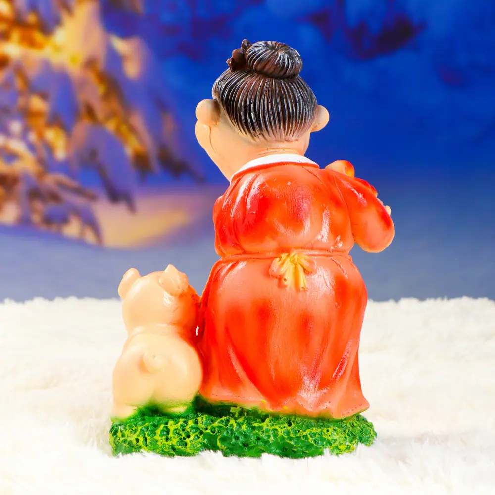 Фото 11 Садовая фигура Хорошие сувениры Бабка с поросенком красно-желтая 30x21 см Фото 11 Садовая фигура Хорошие сувениры Бабка с поросенком красно-желтая 30x21 см