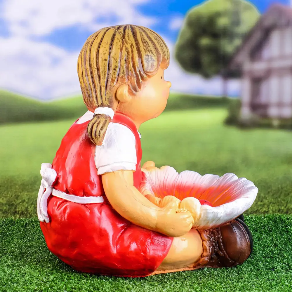 Фото 2 Садовая фигура Хорошие сувениры Девочка с цветком 35 см Фото 2 Садовая фигура Хорошие сувениры Девочка с цветком 35 см