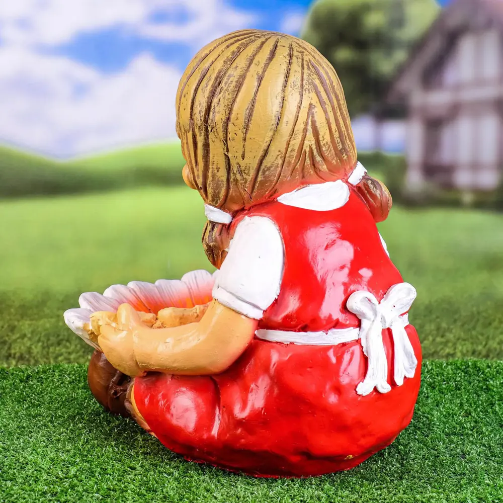 Фото 3 Садовая фигура Хорошие сувениры Девочка с цветком 35 см Фото 3 Садовая фигура Хорошие сувениры Девочка с цветком 35 см