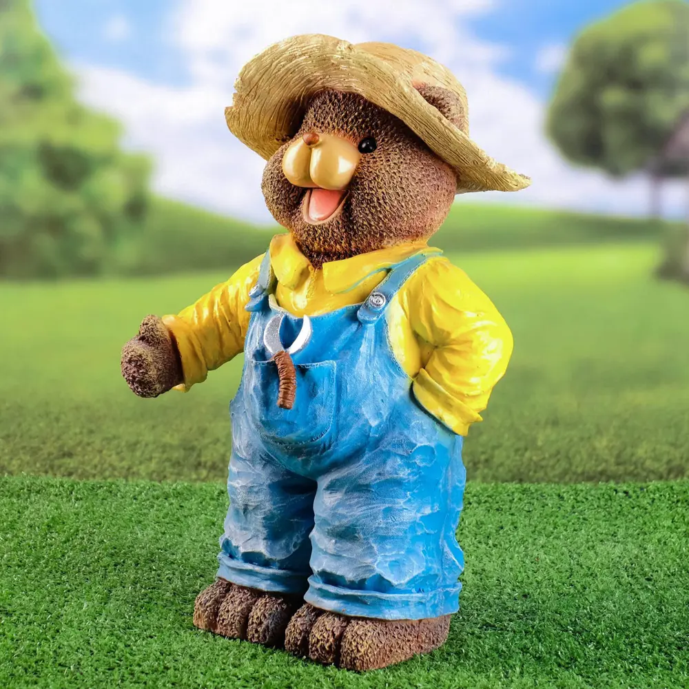 Фото 4 Садовая фигура Хорошие сувениры Мишка в комбинезоне 42 см