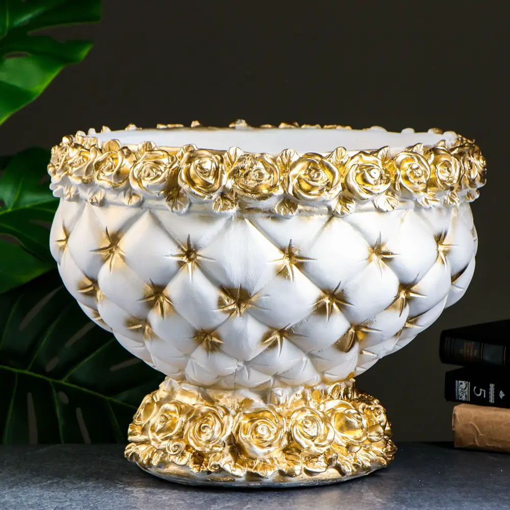 Фото Вазон 9061854 Хорошие сувениры 6 л гипс белый 45 см Фото Вазон 9061854 Хорошие сувениры 6 л гипс белый 45 см