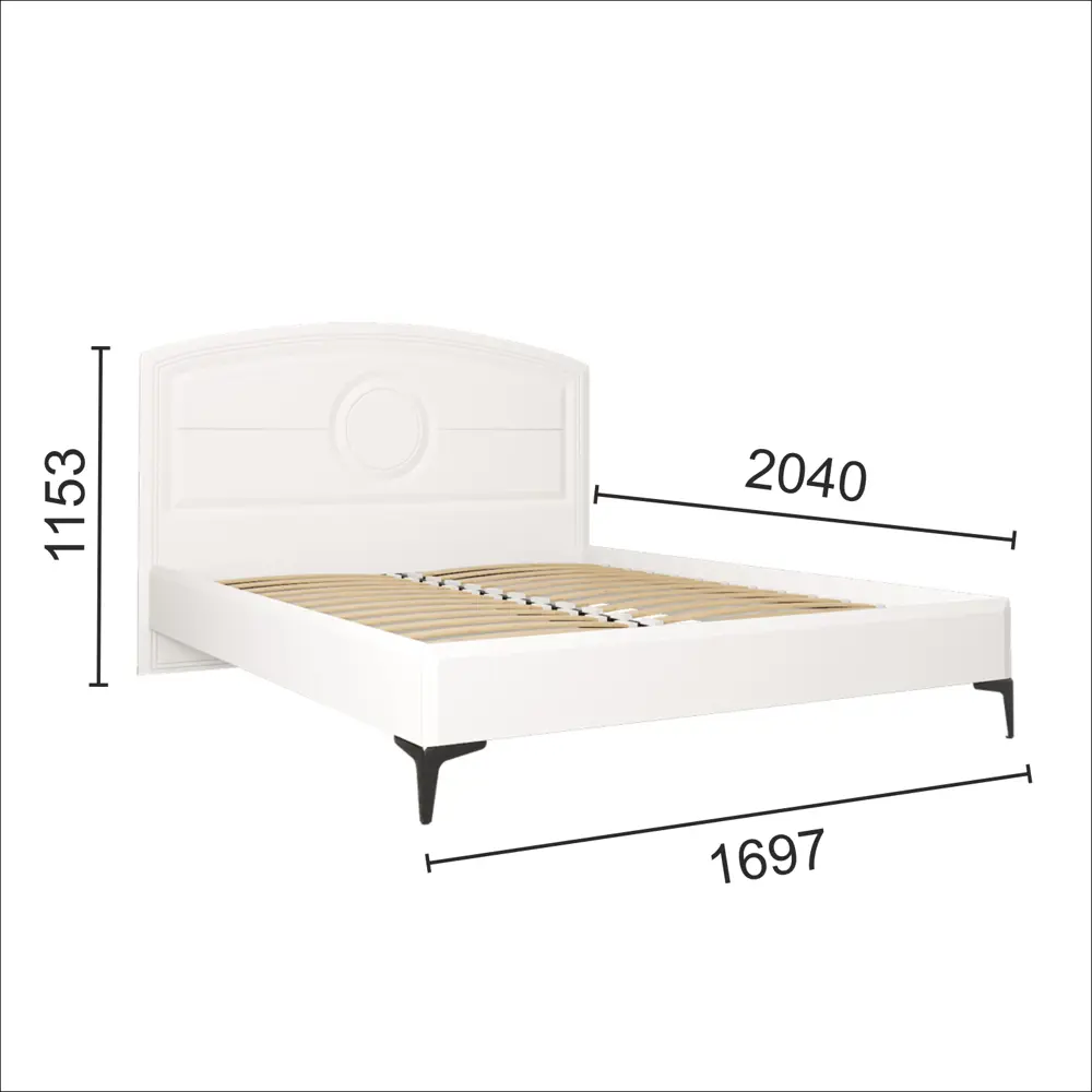 Фото 3 Кровать Моби Валенсия 204x115x170 см цвет бежевый Фото 3 Кровать Моби Валенсия 204x115x170 см цвет бежевый