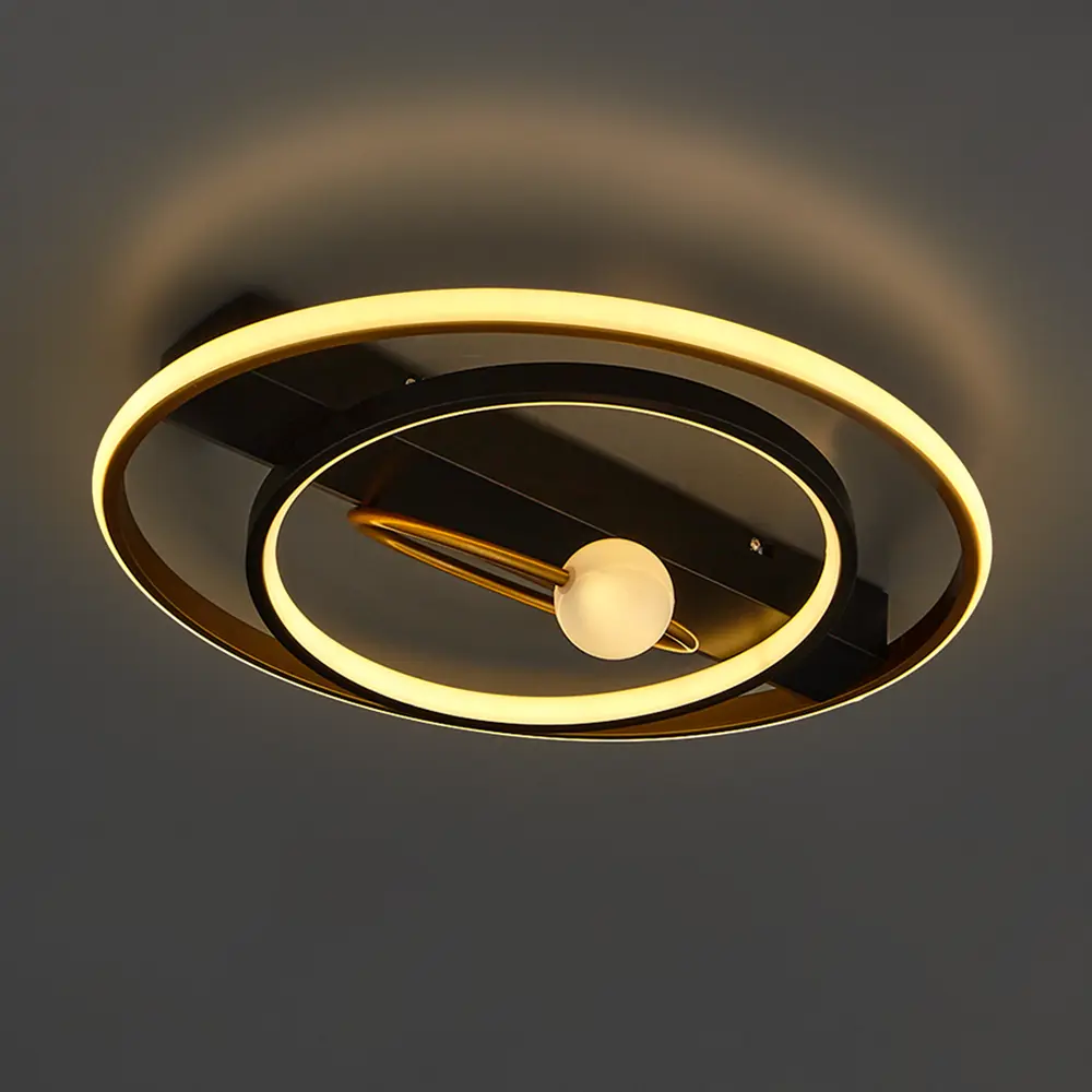 Фото 2 Люстра потолочная Jlight Trizy 5647/90C LED цвет черный/золото Фото 2 Люстра потолочная Jlight Trizy 5647/90C LED цвет черный/золото