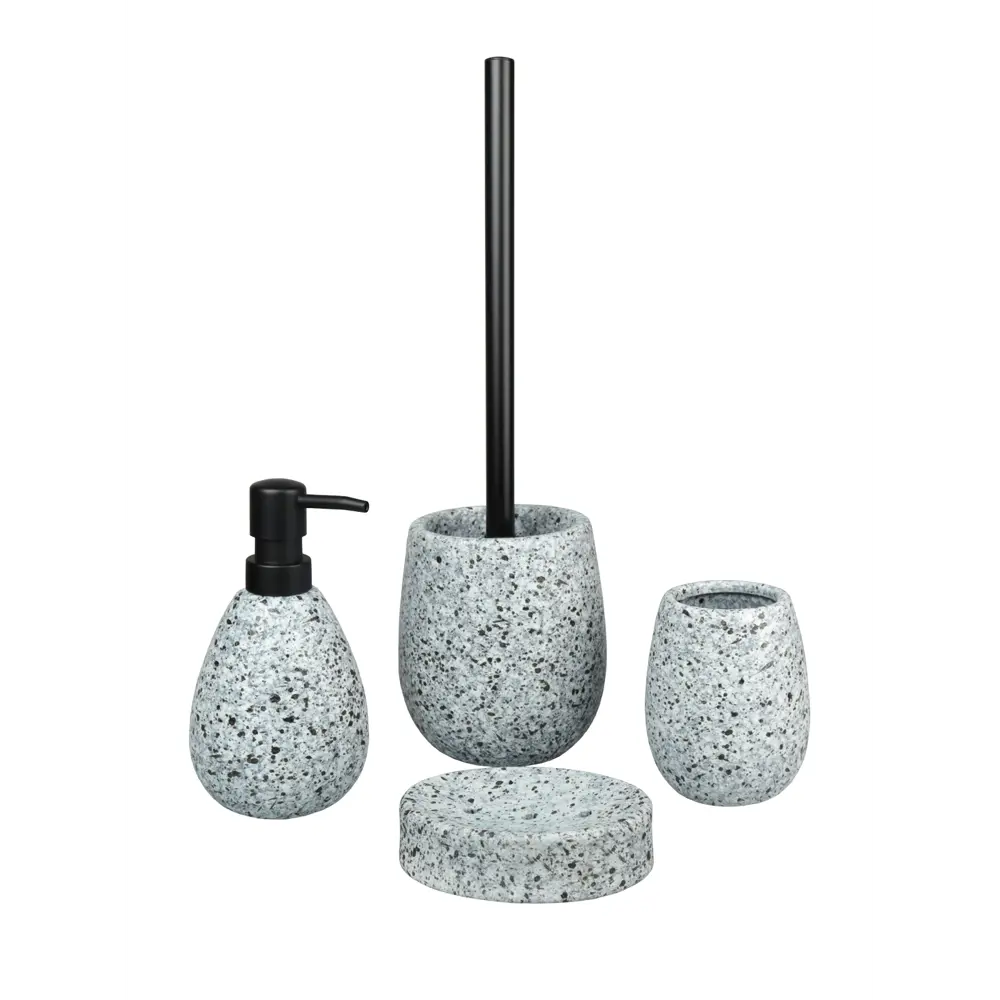 Фото 2 Стакан для зубных щеток Аквалиния B4564-2 керамика цвет серый Фото 2 Стакан для зубных щеток Аквалиния B4564-2 керамика цвет серый