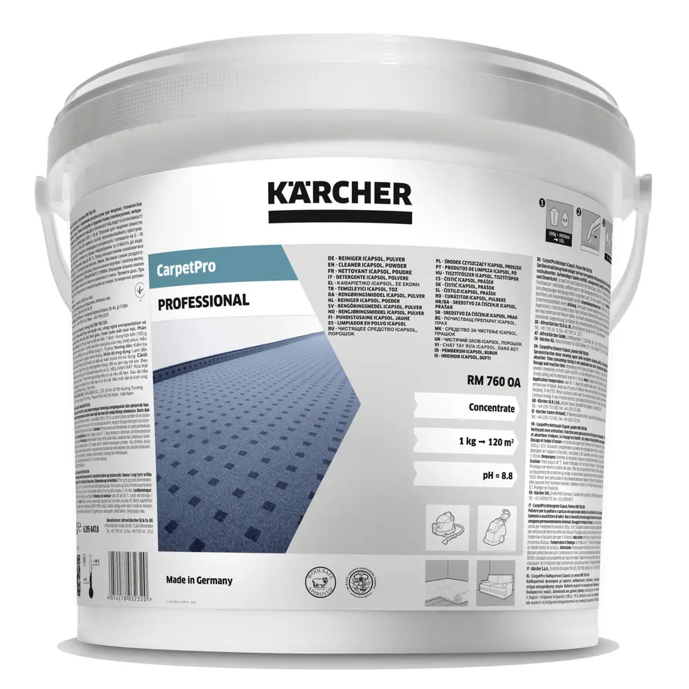 Фото 2 Средство для чистки текстильных покрытий KARCHER RM 760 OA 10 кг Фото 2 Средство для чистки текстильных покрытий KARCHER RM 760 OA 10 кг