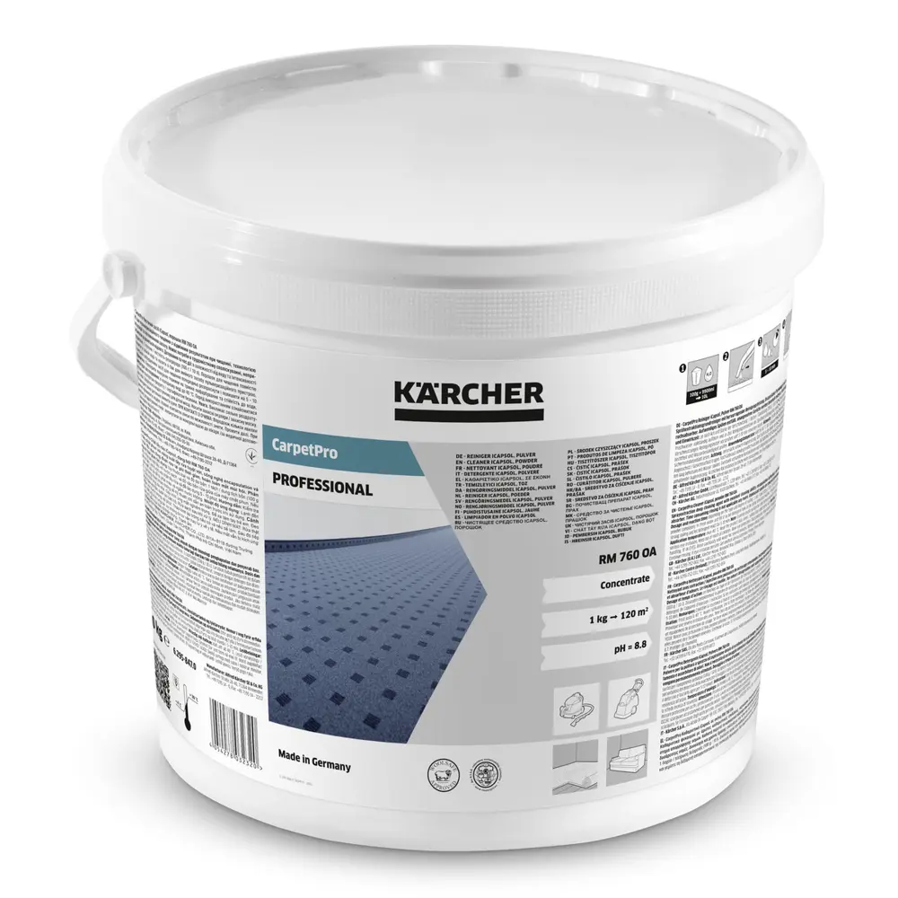 Фото Средство для чистки текстильных покрытий KARCHER RM 760 OA 10 кг Фото Средство для чистки текстильных покрытий KARCHER RM 760 OA 10 кг