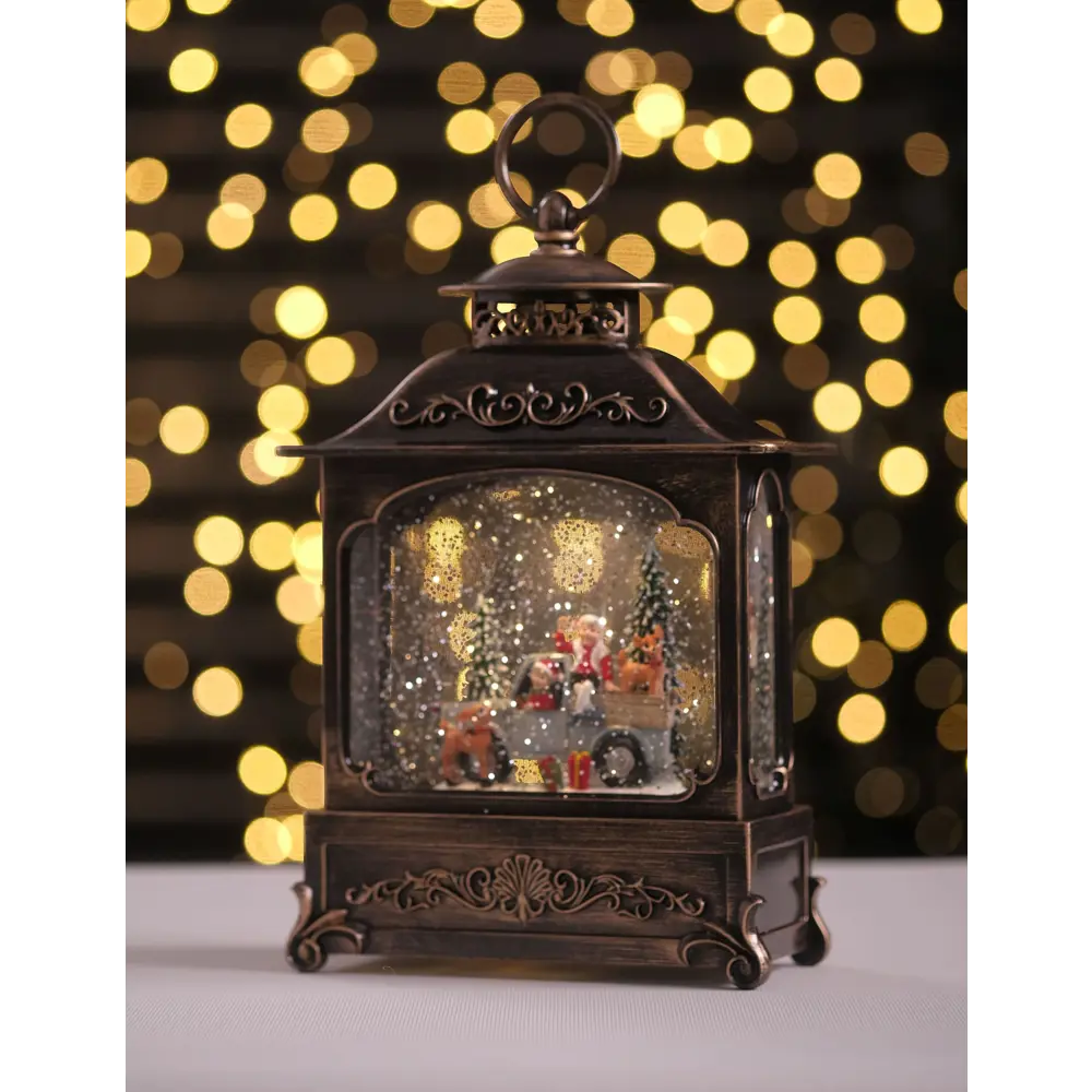 Фото Новогоднее украшение Merry Green Фонарь 26x16x8.5 см с подсветкой и музыкой Фото Новогоднее украшение Merry Green Фонарь 26x16x8.5 см с подсветкой и музыкой
