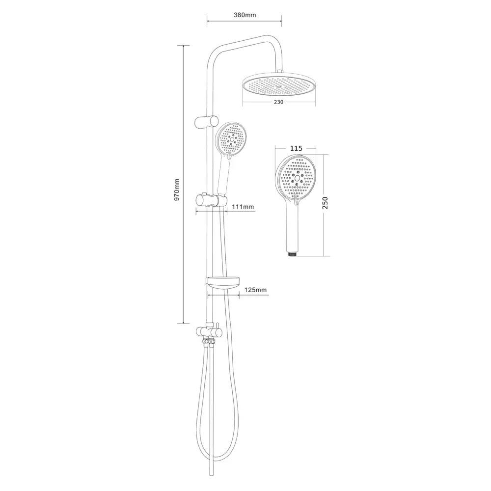 Фото 8 Душевая стойка orange S13cr 1 режим цвет Хром