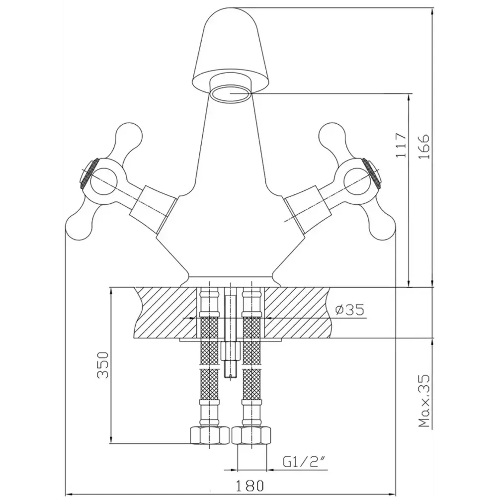 Фото 3 Смеситель для раковины Konner Element Cross ELC2010 6088164 двухвентильный цвет серебристый Фото 3 Смеситель для раковины Konner Element Cross ELC2010 6088164 двухвентильный цвет серебристый